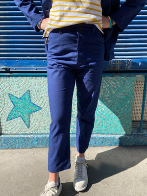 Pantalon Shanghai Bleu 100% Coton